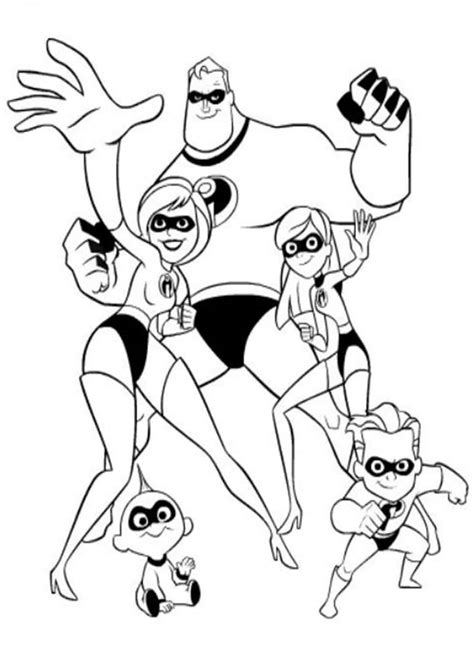 Free And Easy To Print Incredibles Coloring Pages Tulamama