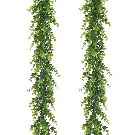 Coolmade Floral Artificial Hanging Vines Faux Eucalyptus Garlands 430
