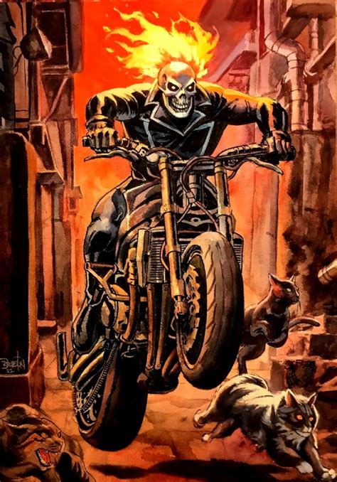 Brereton Ghost Rider In Clint Ludwicks Other Artists Comic Art