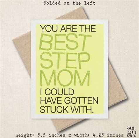 Youre The Best Step Mom Mothers Day Card Funny