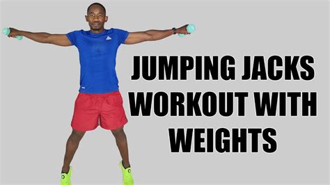 30 Minute Jumping Jacks Workout With Dumbbells Hiit Cardio With Weights Youtube
