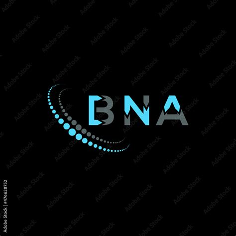 Bna Letter Logo Design On Black Backgroundbna Creative Initials Letter