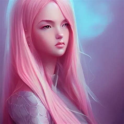 Krea Teen Girl Pink Hair Gorgeous Amazing Elegant Intricate