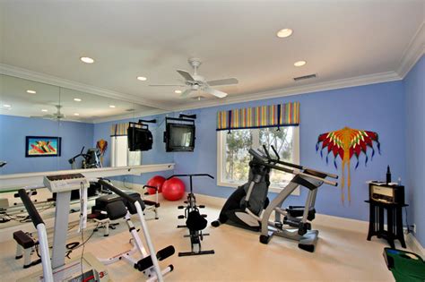 Custom Home Exercise Room Traditional Home Gym San Diego By