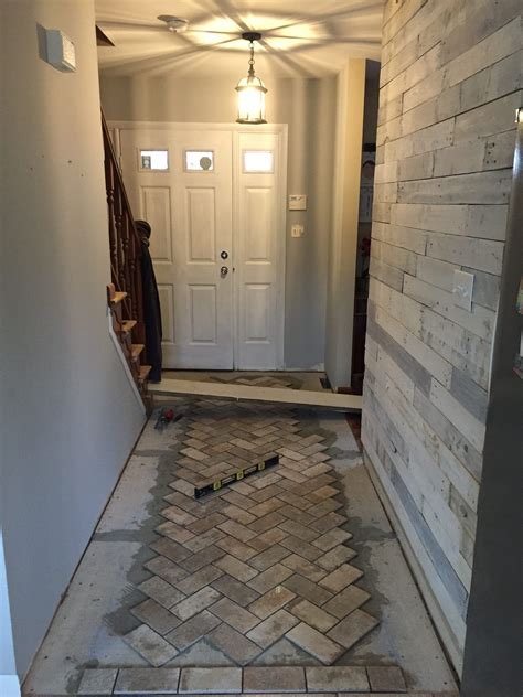 Foyer Accent Floor Chicago South Side Porcelain Brick Tile The Kelly