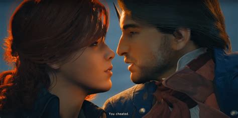 Spoilers In Assassin S Creed Unity After A Kiss Arno Commented That