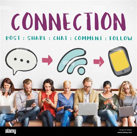Social Media Networking Online Communication Connect Concept Stock
