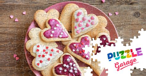 Heart Shaped Cookies Jigsaw Puzzle Home Food Puzzle Garage