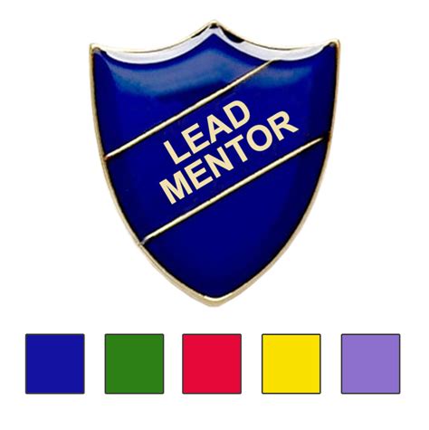 Lead Mentor School Badges Shield Shape