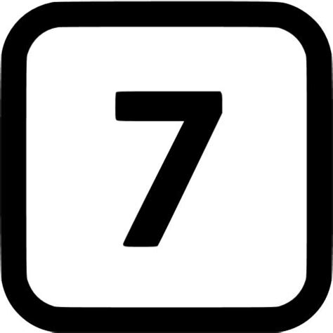 Black 7 Icon Free Black Numbers Icons