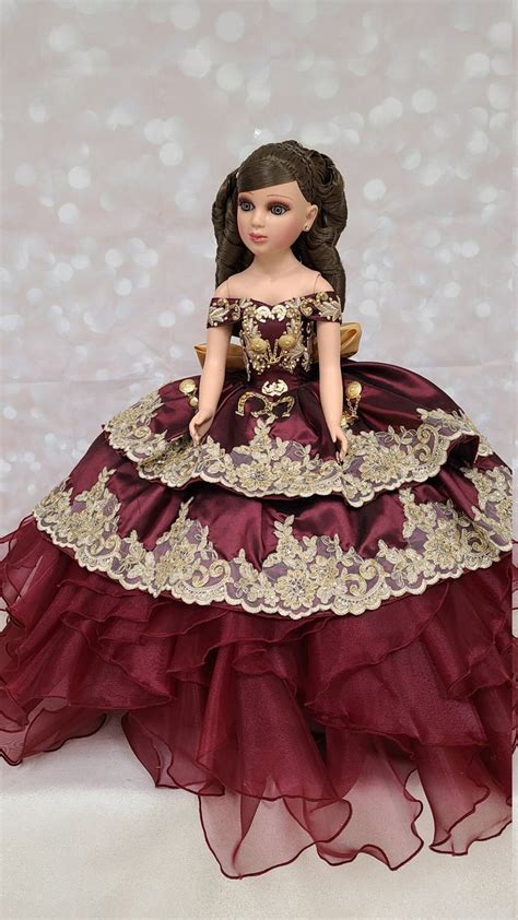 24 Personalized Quinceanera Doll Dress Custom Made Doll Etsy