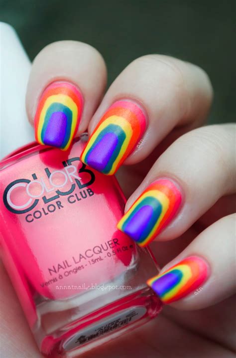 Color Club Neon Rainbow Nail Art Tutorial Annatnails