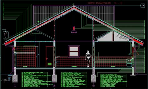 Constructive Section Housing 2 Levels Dwg Section For Autocad Designs Cad