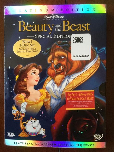Disneys Beauty And The Beast Platinum Edition 2 Disc Dvd Set Disney