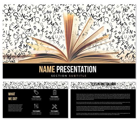 Open Book Powerpoint Template Presentation