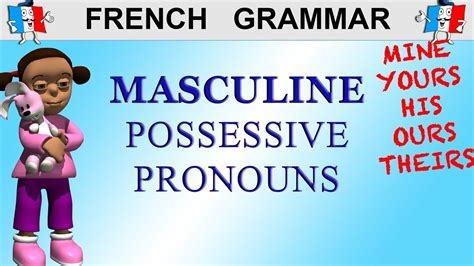 Learn French Masculine Possessive Pronouns How To Say Mine Yours