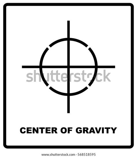 Center of gravity packaging symbol on a corrugated cardboard box. Center Gravity Packaging Symbol On Corrugated Stock Vector ...