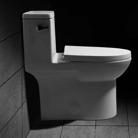 Modern One Piece Single Flush 128 Gpf Elongated Siphonic Toilet In