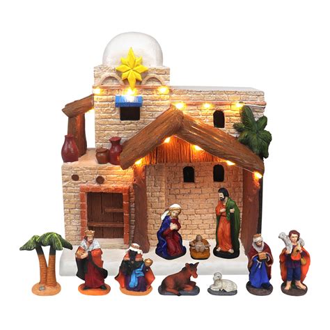 Buy Christmas Nativity Set Lighted Christmas Village Nativity Scene