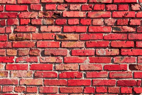 Old Red Brick Wall Background High Detailed Texture Background Photo