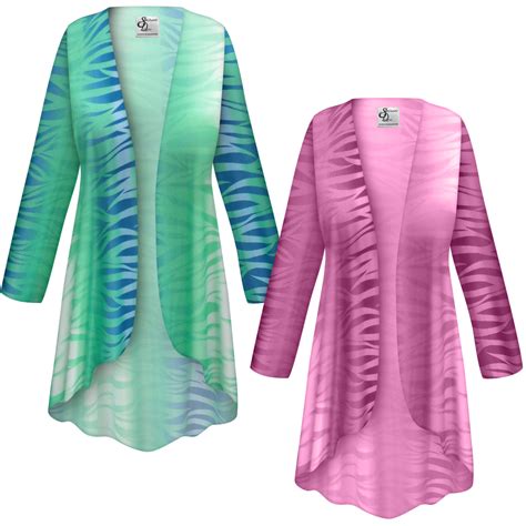 Sale Customizable Plus Size Purple Or Green Zebra Slinky Print Jackets And Dusters Sizes Lg Xl