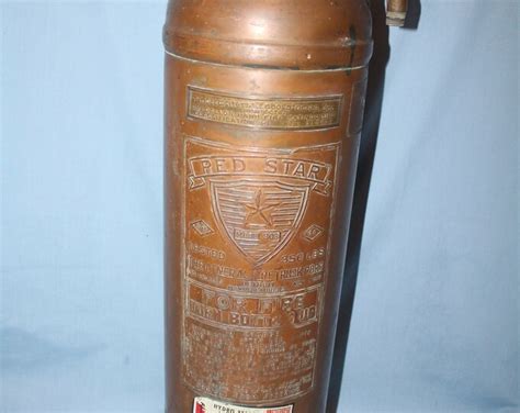 Copper Brass Red Star Fire Extinguisher Model 303 The General Fire