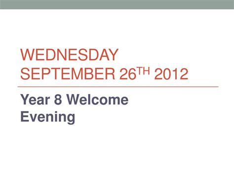 Ppt Wednesday September 26 Th 2012 Powerpoint Presentation Free