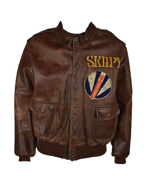 World War Ii Usaaf 8th Air Force A 2 Flight Jacket With Unit Patch And Painted Decorations