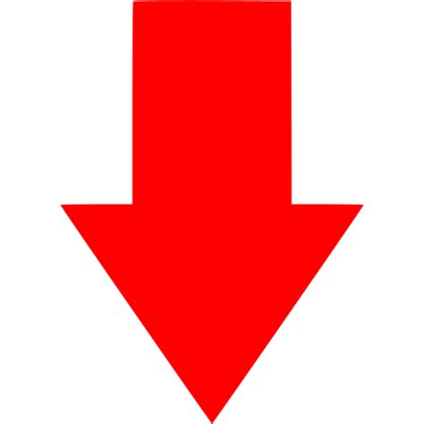 Red Arrow Down Icon Png Transparent Background Free D