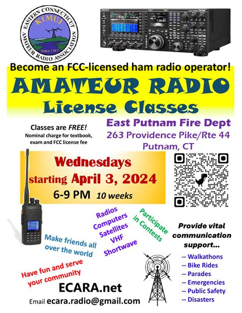 Ham Radio Classes Eastern Connecticut Amateur Radio Association