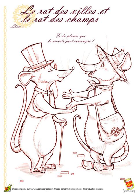 Coloriage Rat Ville Rat Champs