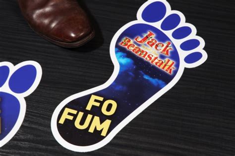 Footprint Stickers Custom Printed Footprint Stickers Edge Stickers