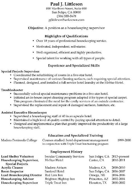 Lack of experience should not hold you back from landing the job of your dreams. Functional-Resume-Sample-Housekeeping-Supervisor ...