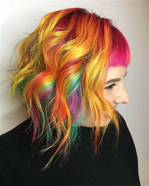 20 Short Rainbow Hairstyles That Convince You To Dye Your Hair Short