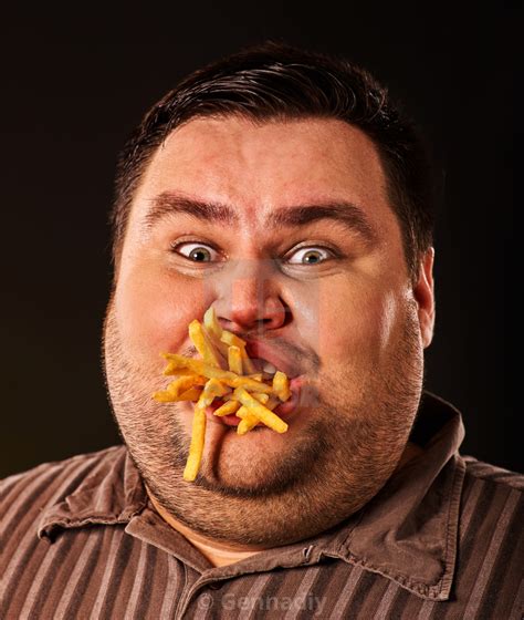 obese people eating