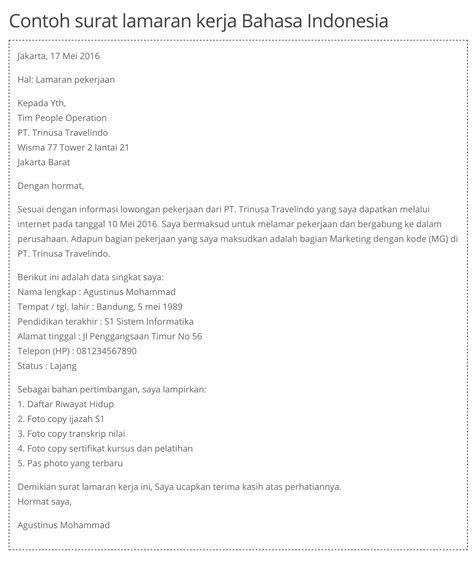 Contoh Cover Letter Dalam Bahasa Indonesia - server cover ...