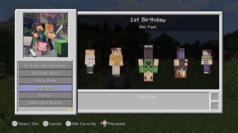 Minecraft 1st Birthday Skin Pack