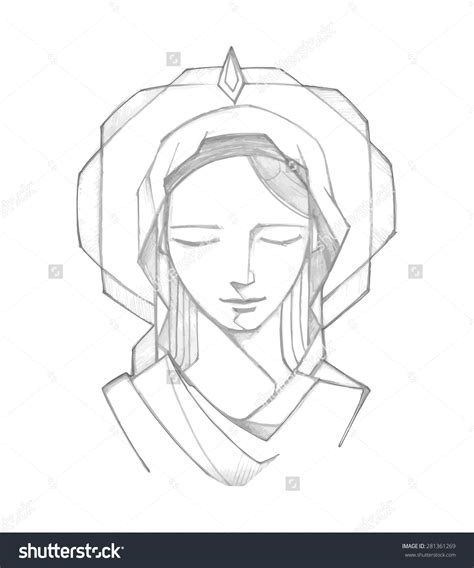 Sketch nightingale with pencils with pencil through our step by step tutorial or watching video tutorial, quickly learn pencil drawing of nightingale with pencils. Hand Drawn Vector Illustration Or Drawing Of Virgin Mary ...