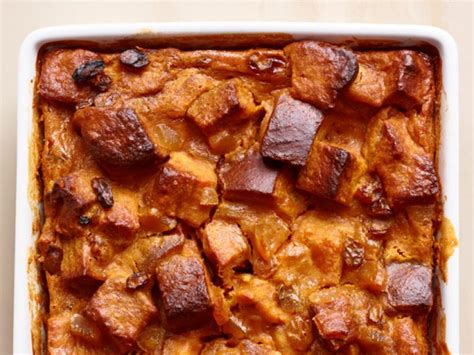 Pour bread mixture into prepared pan. Pumpkin-Ginger Bread Pudding Recipe | Anne Burrell | Food ...