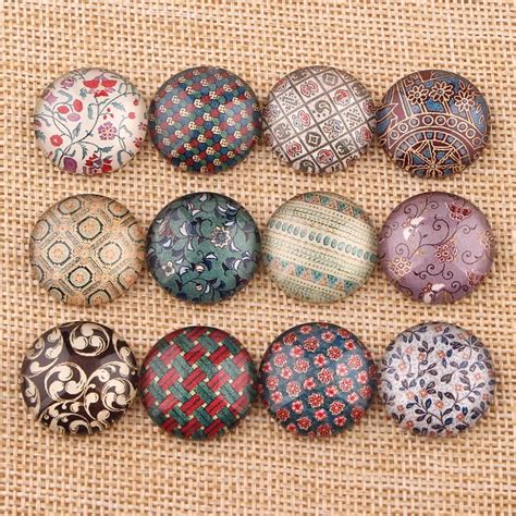Onwear Mixed Handmade Round Domed Photo Glass Cabochons 10mm 12mm 14mm 18mm 20mm Diy Hair