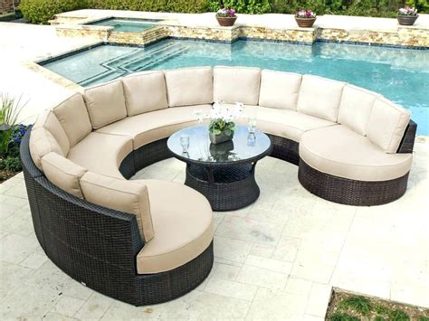 Buy products such as gymax 5pcs outdoor furniture set patio rattan armless chair & ottoman w/ cushion at walmart and save. Sturdy Outdoor Furniture Round Sectional New Circular ...