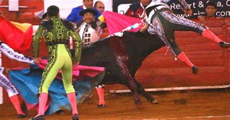 Horror Moment Matador Is Gored In The Heart During Bullfight In Mexico And Survives Caught On