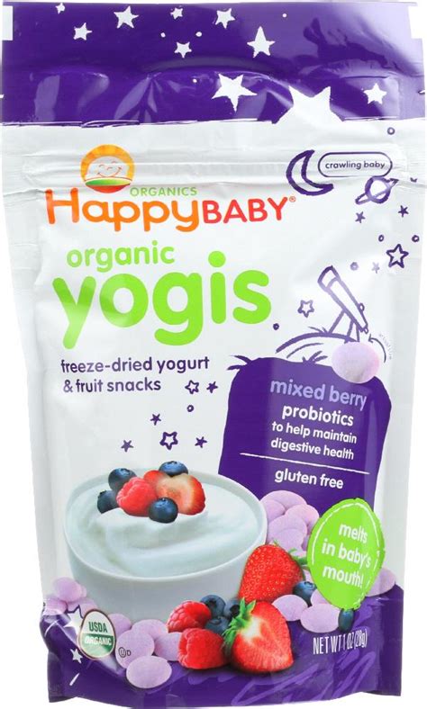 Happy Baby Organic Yogis Yogurt And Fruit Snacks Mixed Berry 1 Oz In