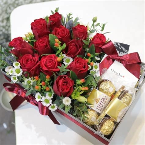 Birthday Wishes Flowers With Ferrero Rocher Chocolate Box Ubicaciondepersonas Cdmx Gob Mx