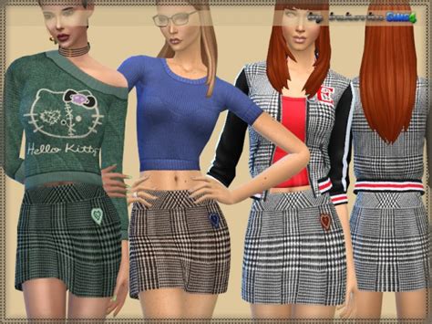 The Sims Resource Skirt Plaid By Bukovka • Sims 4 Downloads
