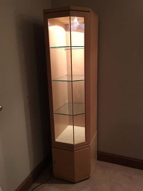 Hulsta Spectrum Two Piece Glass Fronted Corner Display Cabinet With