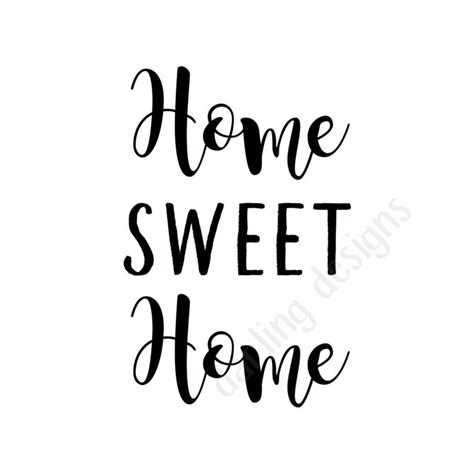 Home Sweet Home Svg File For Silhouette Cameo And Cricut Svg Etsy