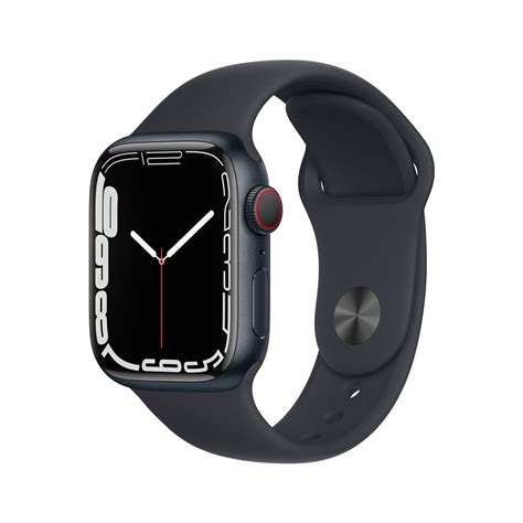 apple watch series 7 gps cellular boîtier aluminium minuit 41mm avec bracelet sport minuit