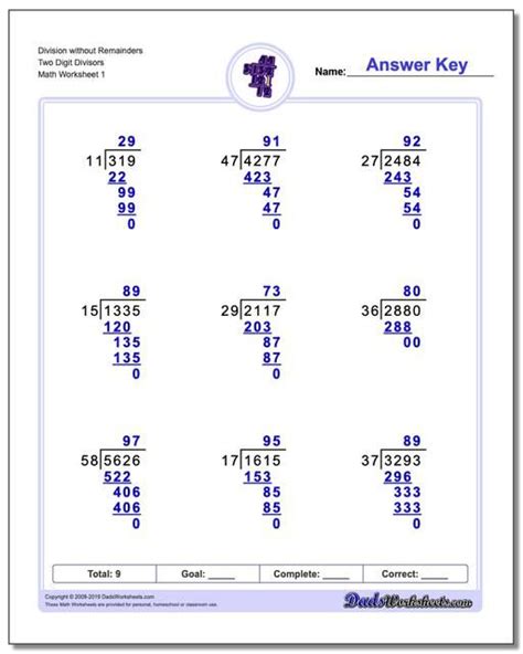 Long Division Worksheets With Multi Digit Divisors And Detailed Answer