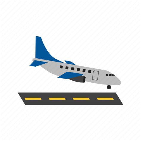 Airplane Airport Fly Landing Plane Runway Icon